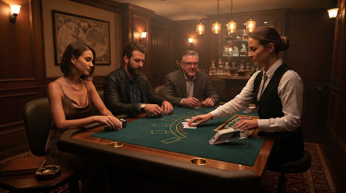 Blackjack — espace casino de l'Hôtel L'Aiglon